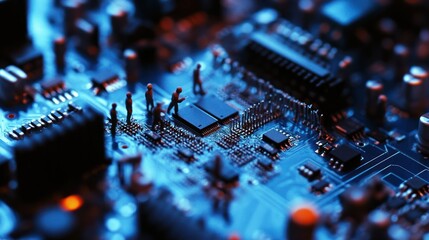 Tiny Workers on a Circuit Board