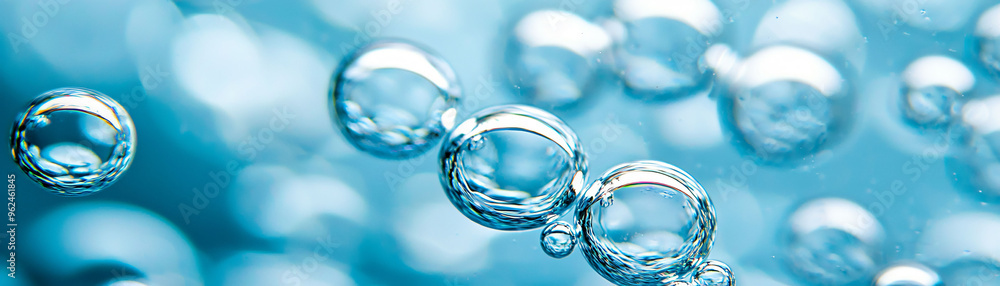 Aufkleber effervescent bubbles float gracefully in sparkling water, creating refreshing and lively atmosphere.