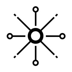 Obraz premium A clean vector element depicting a simple line icon that symbolizes connection and networking, suitable for various digital and graphic design applications