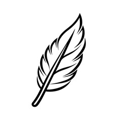 Obraz premium A detailed vector icon depicting a single leaf with elegant line work, emphasizing its shape and structure in a minimalist style