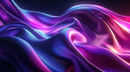 Obraz premium Abstract waves of vibrant colors create a dynamic and fluid visual experience.