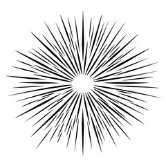 Obraz premium A burst sticker features sharp rays radiating from a central point, perfect for adding emphasis or excitement to designs in various creative projects