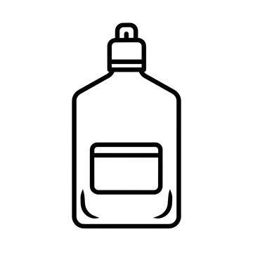 recommend clip art: This vector artwork depicts a simple line design of a pouch dental product, emphasizing cleanliness and dental hygiene useful for informative purposes
