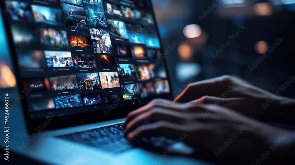 Poster laptop with image gallery display