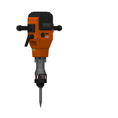 Isolate demolition breaker on white background