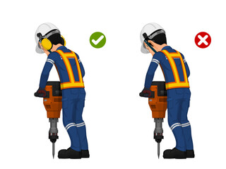 Good and bad paractice of working with high sound level machine