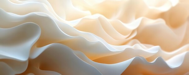 Obraz premium Creamy, flowing gradient with soft, organic shapes blending together