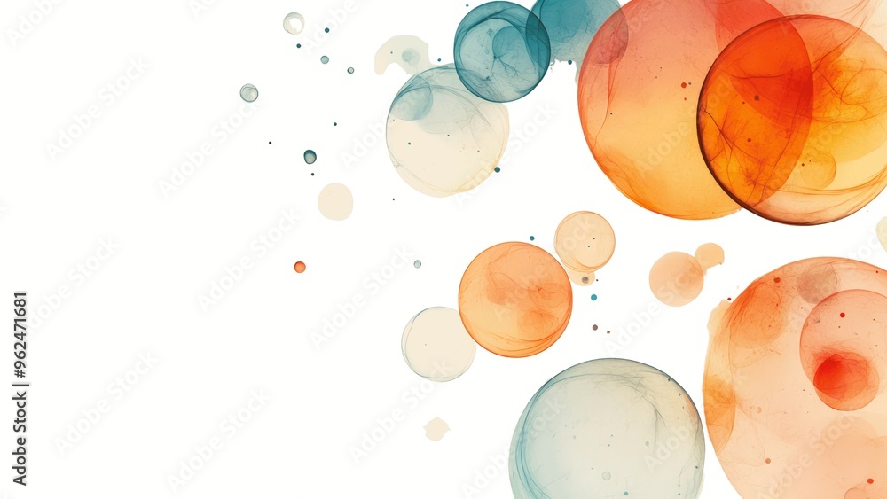Aufkleber a colorful background with many circles of different sizes