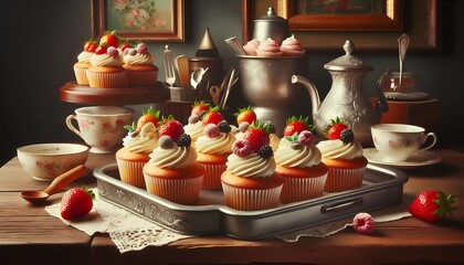 Naklejka premium Cupcakes