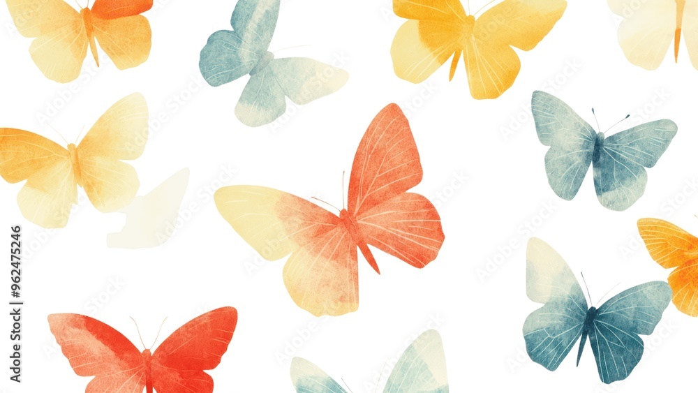 Aufkleber A colorful butterfly pattern is displayed on a white background