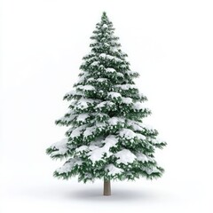 Fototapeta premium Beautiful Decorative Christmas Tree Isolated in 3D Illustration, Featuring a Stunning and Festive Design for Holiday Decoration