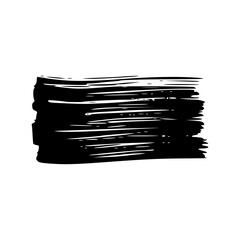 Black Brush strokes isolated on white background. Brush strokes grunge background. Vector brush stroke texture. Black ink, paint splatter.