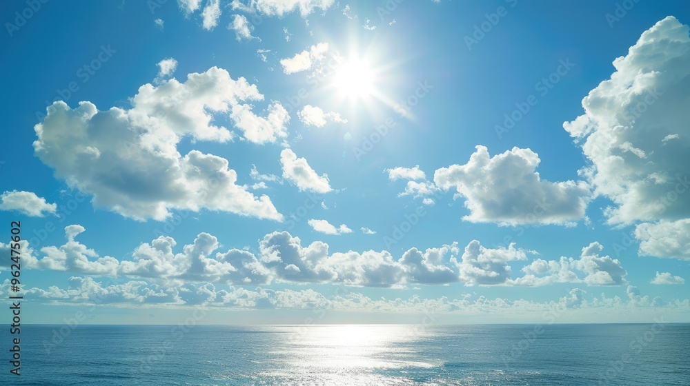 Canvas Prints Clear day sky over the ocean