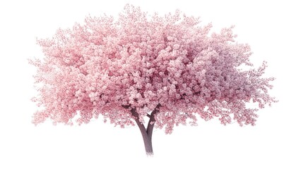 Fototapeta premium A tree with pink blossoms is the main focus of the image