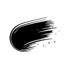 Fototapeta premium Black Brush strokes isolated on white background. Brush strokes grunge background. Vector brush stroke texture. Black ink, paint splatter.