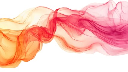 Obraz premium A long, curvy pink and orange line