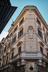 The streets of Rome at sunset