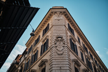 The streets of Rome at sunset