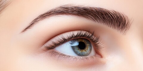 Naklejka premium High-Quality Color Photography of Eyebrow Tattooing Procedure, Showcasing Detailed and Professional Techniques with Vibrant Ink and Precision