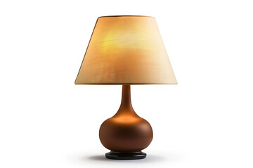 Fototapeta premium lamp with a lampshade, a still life indoor scene showcasing light and shadow.