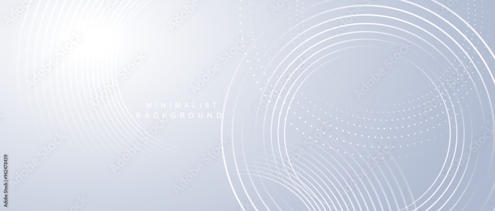 Poster Modern abstract background with circle lines. Digital or Technology concept. vector illustration.