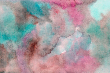 pink -blue watercolor paper background texture