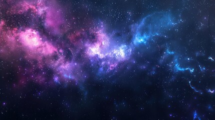 Naklejka premium Cosmic Nebula with Stars and Galactic Dust