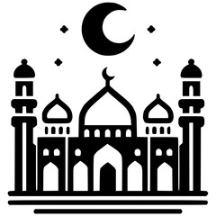 Islamic mosque silhouette