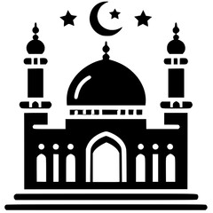 Islamic mosque silhouette