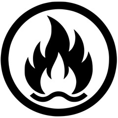 Fire symbol silhouette