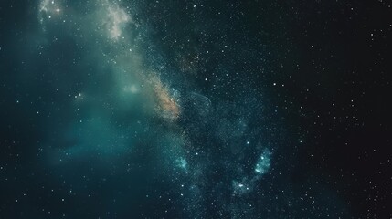 Obraz premium A Deep Space Nebula with a Cluster of Stars