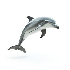 Obraz premium A dolphin is flying through the air