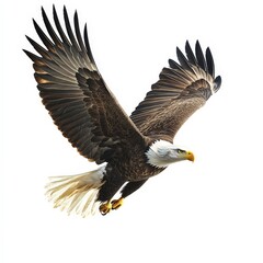 Fototapeta premium A large eagle is flying in the sky