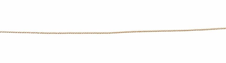 Hemp rope on white background. Organic material
