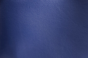 Blue leather, closeup view of material texture