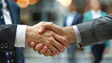 two hands shaking each other footage