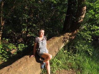 person in the forest