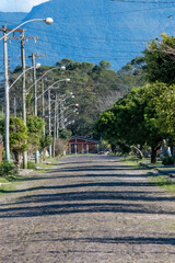 quiet street without cars