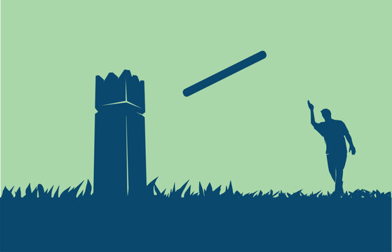 Premium Illustration of  kubb game best for your digital graphic and print	