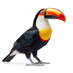 Fototapeta premium A colorful bird with a black body and yellow