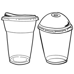 hand drawn illustration of a glass of juice