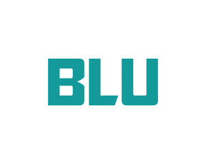 Fototapeta premium BLU logo design vector template. BLU