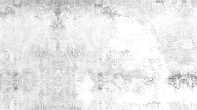 A white paper wall textured with scratches and grains animates as a gritty retro vintage noise overlay on an abstract background