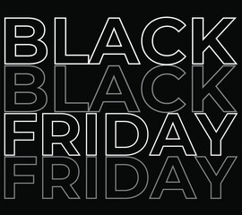 Black friday banner. Vector illustration. Black Friday sale	
