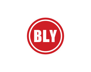 BLY Logo design vector template. BLY