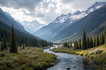 Fototapeta premium landscape, sky, grass, nature,