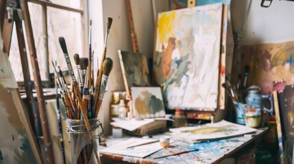 Obraz premium Artist's Studio, A Place of Creativity