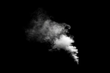 Attract Smoke on Black Background, Smoke, Dust Explosion on Black Background, Copy Space...,  with generative ai