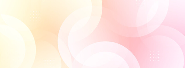 minimalist modern banner background.abstract frame.soft color.pink and yellow gradations.circle effect.memphis.eps 10