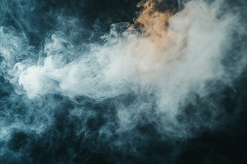 Fototapeta premium Attract Smoke on Black Background, Smoke, Dust Explosion on Black Background, Copy Space..., with generative ai